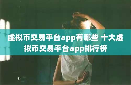 虚拟币交易平台app有哪些 十大虚拟币交易平台app排行榜