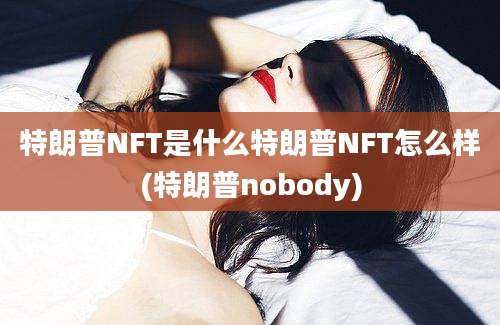 特朗普NFT是什么特朗普NFT怎么样(特朗普nobody)