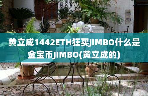 黄立成1442ETH狂买JIMBO什么是金宝币JIMBO(黄立成的)