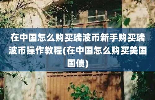 在中国怎么购买瑞波币新手购买瑞波币操作教程(在中国怎么购买美国国债)