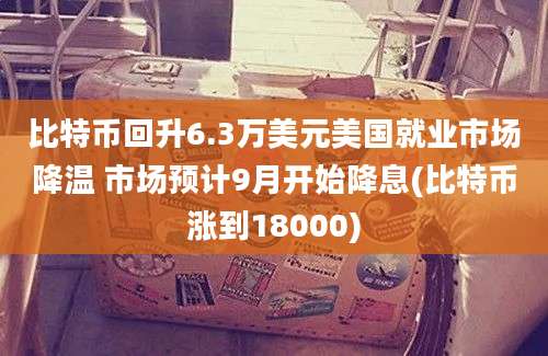 比特币回升6.3万美元美国就业市场降温 市场预计9月开始降息(比特币涨到18000)