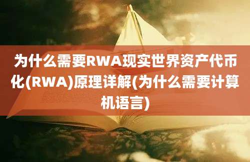 为什么需要RWA现实世界资产代币化(RWA)原理详解(为什么需要计算机语言)