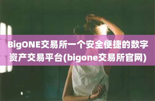 BigONE交易所一个安全便捷的数字资产交易平台(bigone交易所官网)