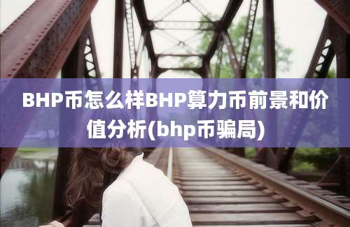 BHP币怎么样BHP算力币前景和价值分析(bhp币骗局)