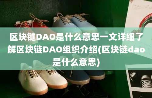 区块链DAO是什么意思一文详细了解区块链DAO组织介绍(区块链dao是什么意思)