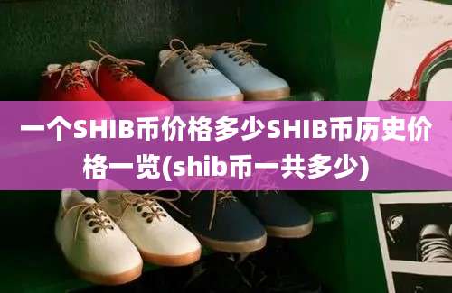 一个SHIB币价格多少SHIB币历史价格一览(shib币一共多少)