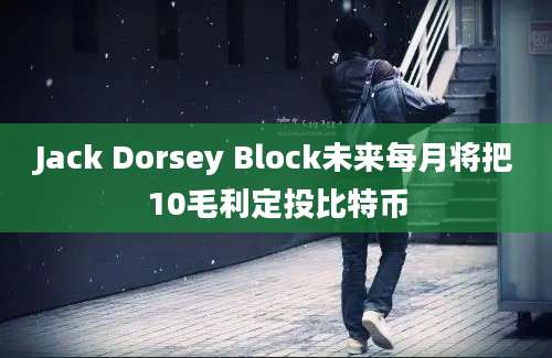 Jack Dorsey Block未来每月将把10毛利定投比特币