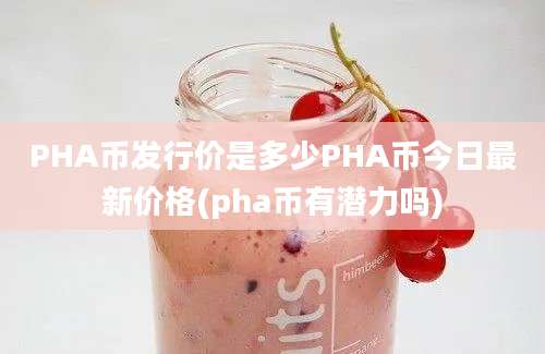 PHA币发行价是多少PHA币今日最新价格(pha币有潜力吗)