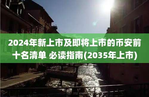 2024年新上市及即将上市的币安前十名清单 必读指南(2035年上市)