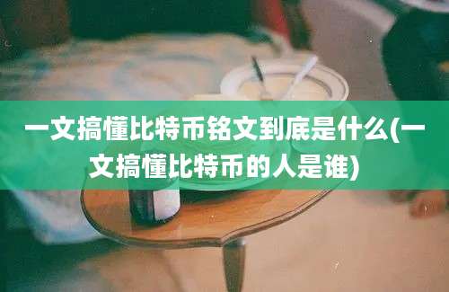 一文搞懂比特币铭文到底是什么(一文搞懂比特币的人是谁)