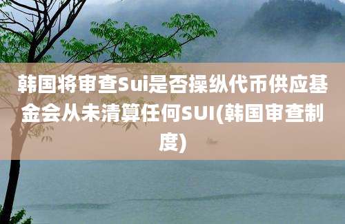 韩国将审查Sui是否操纵代币供应基金会从未清算任何SUI(韩国审查制度)