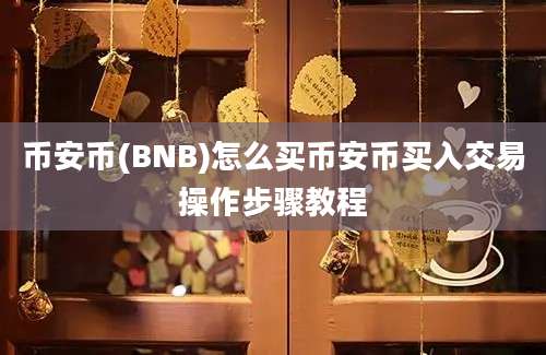 币安币(BNB)怎么买币安币买入交易操作步骤教程