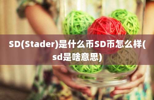 SD(Stader)是什么币SD币怎么样(sd是啥意思)