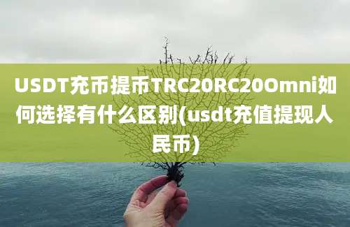 USDT充币提币TRC20RC20Omni如何选择有什么区别(usdt充值提现人民币)