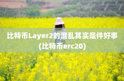 比特币Layer2的混乱其实是件好事(比特币erc20)