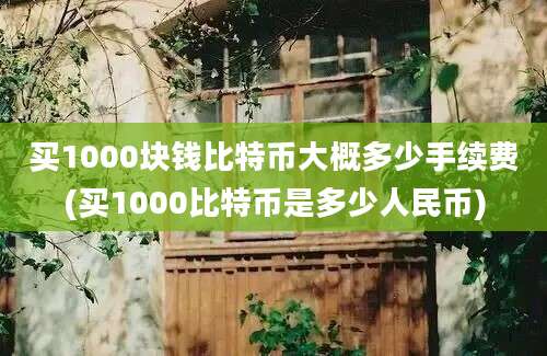 买1000块钱比特币大概多少手续费(买1000比特币是多少人民币)