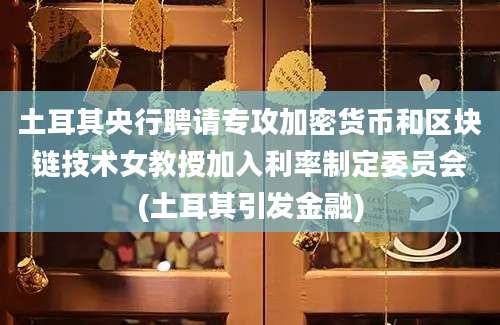 土耳其央行聘请专攻加密货币和区块链技术女教授加入利率制定委员会(土耳其引发金融)