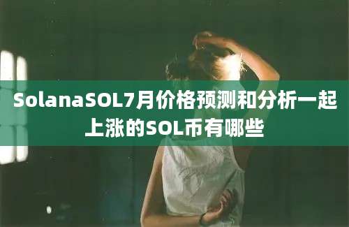 SolanaSOL7月价格预测和分析一起上涨的SOL币有哪些