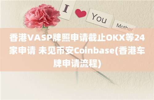 香港VASP牌照申请截止OKX等24家申请 未见币安Coinbase(香港车牌申请流程)