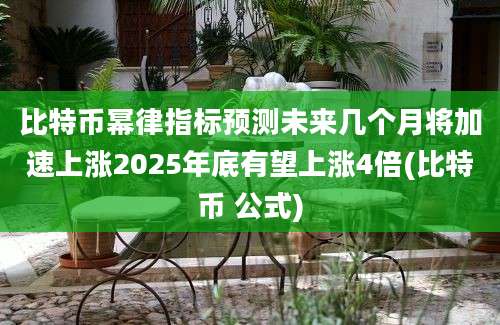 比特币幂律指标预测未来几个月将加速上涨2025年底有望上涨4倍(比特币 公式)