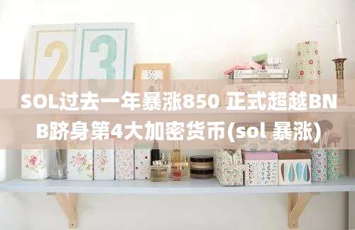 SOL过去一年暴涨850 正式超越BNB跻身第4大加密货币(sol 暴涨)