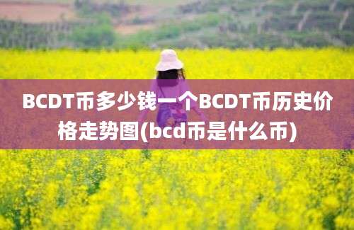 BCDT币多少钱一个BCDT币历史价格走势图(bcd币是什么币)