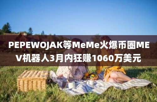 PEPEWOJAK等MeMe火爆币圈MEV机器人3月内狂赚1060万美元