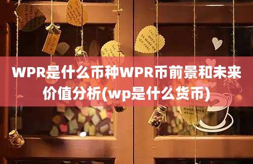 WPR是什么币种WPR币前景和未来价值分析(wp是什么货币)