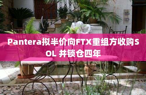 Pantera拟半价向FTX重组方收购SOL 并锁仓四年