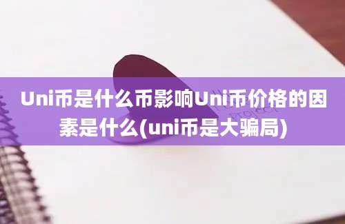 Uni币是什么币影响Uni币价格的因素是什么(uni币是大骗局)