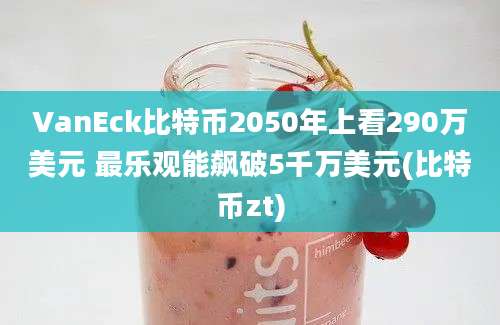 VanEck比特币2050年上看290万美元 最乐观能飙破5千万美元(比特币zt)