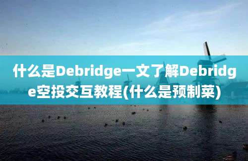 什么是Debridge一文了解Debridge空投交互教程(什么是预制菜)