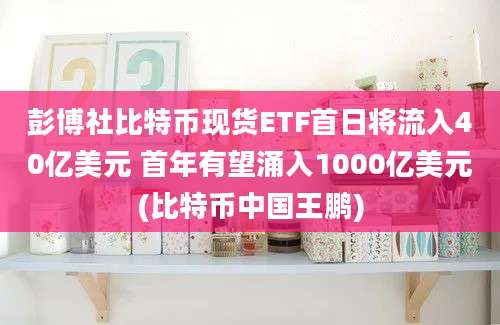 彭博社比特币现货ETF首日将流入40亿美元 首年有望涌入1000亿美元(比特币中国王鹏)