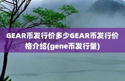 GEAR币发行价多少GEAR币发行价格介绍(gene币发行量)