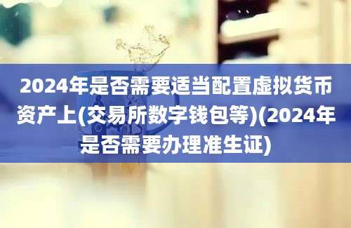 2024年是否需要适当配置虚拟货币资产上(交易所数字钱包等)(2024年是否需要办理准生证)