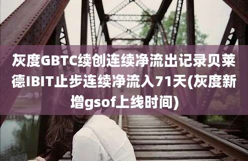 灰度GBTC续创连续净流出记录贝莱德IBIT止步连续净流入71天(灰度新增gsof上线时间)