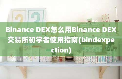 Binance DEX怎么用Binance DEX交易所初学者使用指南(bindexpection)