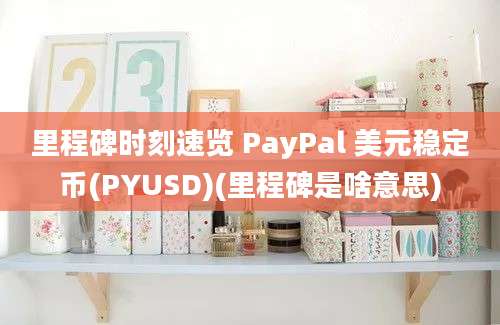 里程碑时刻速览 PayPal 美元稳定币(PYUSD)(里程碑是啥意思)