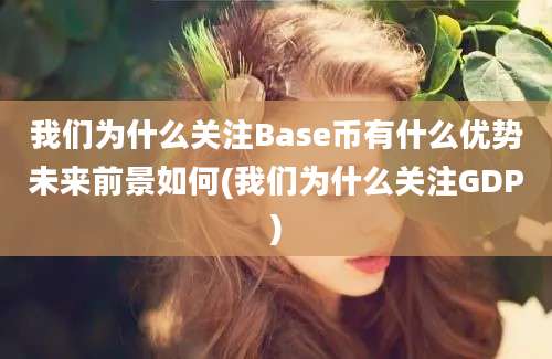 我们为什么关注Base币有什么优势未来前景如何(我们为什么关注GDP)