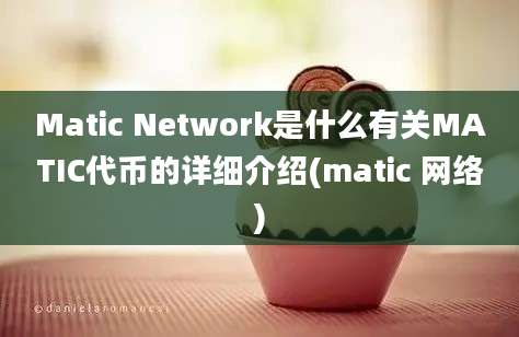 Matic Network是什么有关MATIC代币的详细介绍(matic 网络)