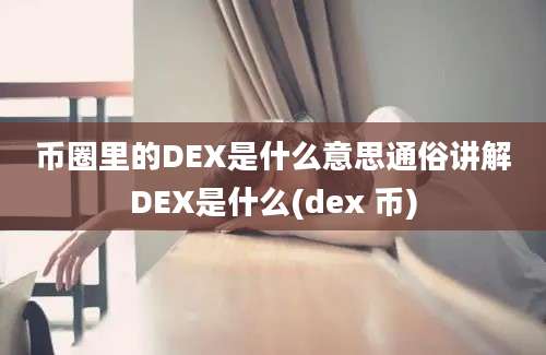 币圈里的DEX是什么意思通俗讲解DEX是什么(dex 币)