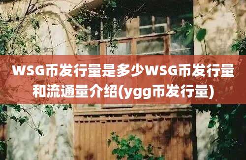 WSG币发行量是多少WSG币发行量和流通量介绍(ygg币发行量)