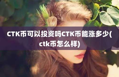 CTK币可以投资吗CTK币能涨多少(ctk币怎么样)