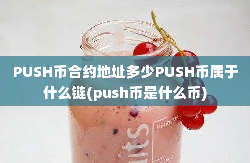 PUSH币合约地址多少PUSH币属于什么链(push币是什么币)