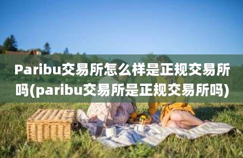 Paribu交易所怎么样是正规交易所吗(paribu交易所是正规交易所吗)