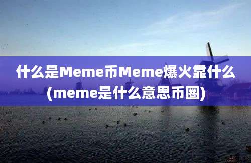 什么是Meme币Meme爆火靠什么(meme是什么意思币圈)