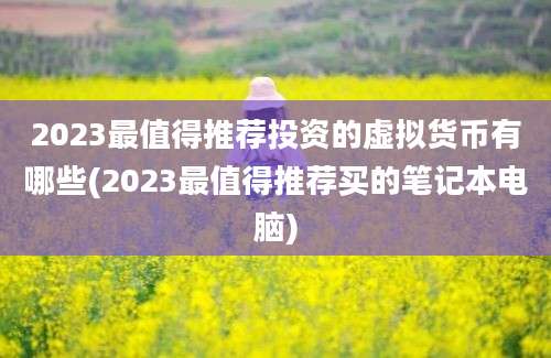 2023最值得推荐投资的虚拟货币有哪些(2023最值得推荐买的笔记本电脑)