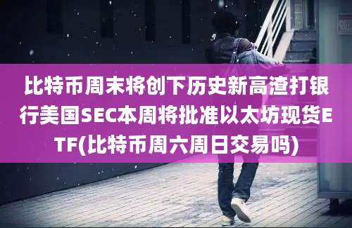 比特币周末将创下历史新高渣打银行美国SEC本周将批准以太坊现货ETF(比特币周六周日交易吗)