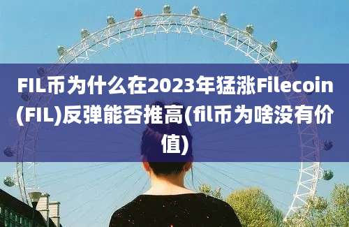 FIL币为什么在2023年猛涨Filecoin(FIL)反弹能否推高(fil币为啥没有价值)