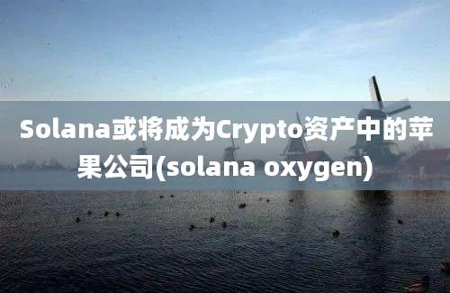 Solana或将成为Crypto资产中的苹果公司(solana oxygen)